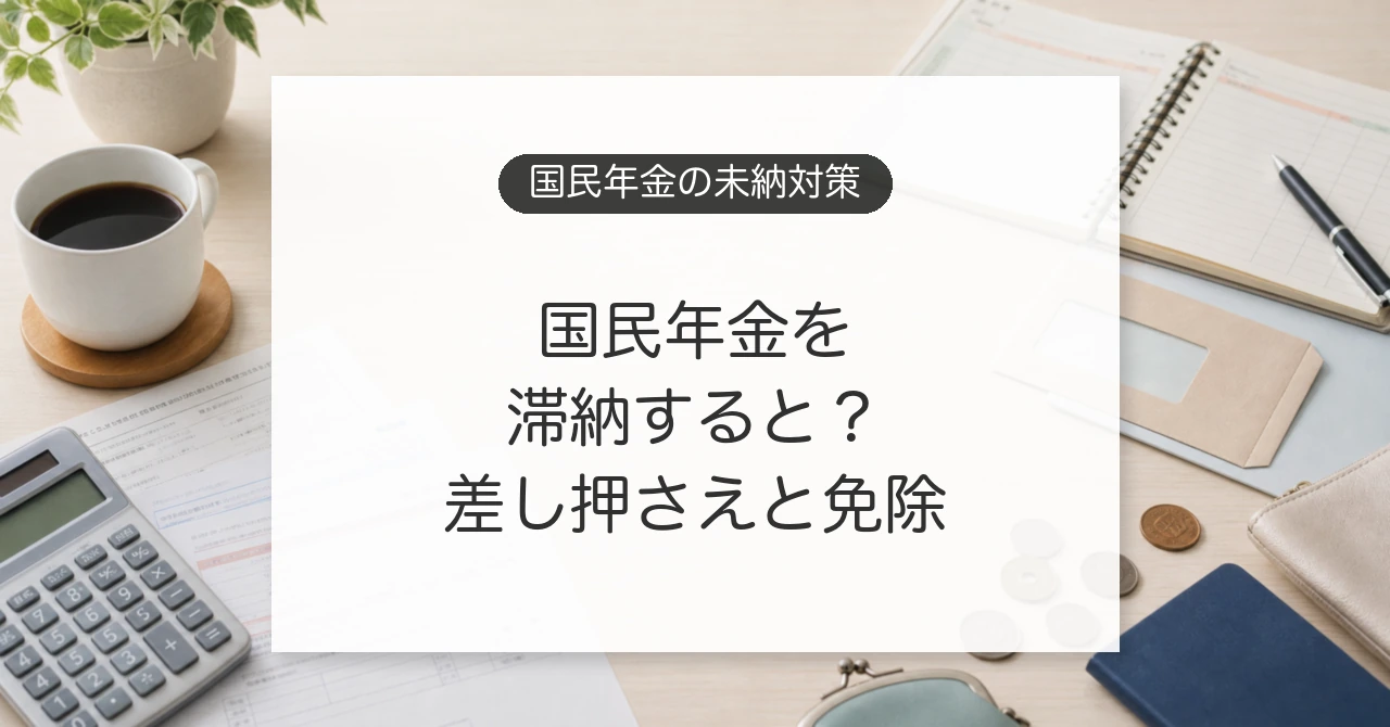 国民年金を滞納したときの差し押さえ、延滞金、免除と猶予の対策