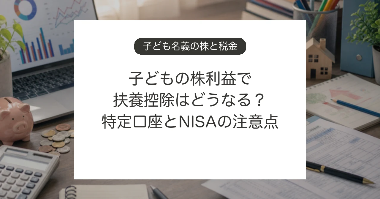 子ども名義の株取引と扶養控除、特定口座、NISAの注意点