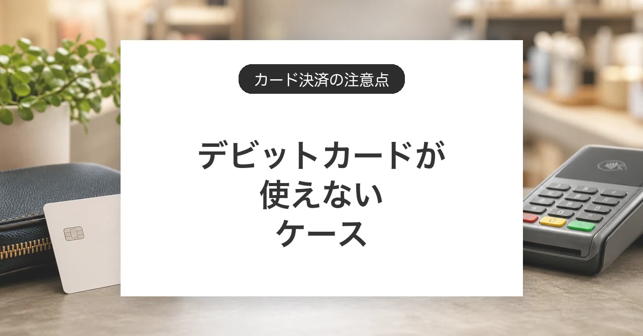 デビットカードが使えないケース