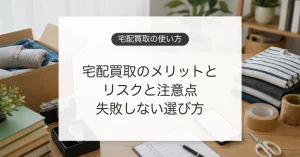 宅配買取のメリットと注意点を確認するイメージ