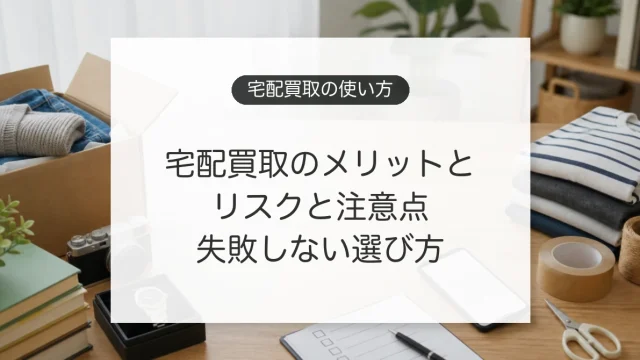 宅配買取のメリットと注意点を確認するイメージ