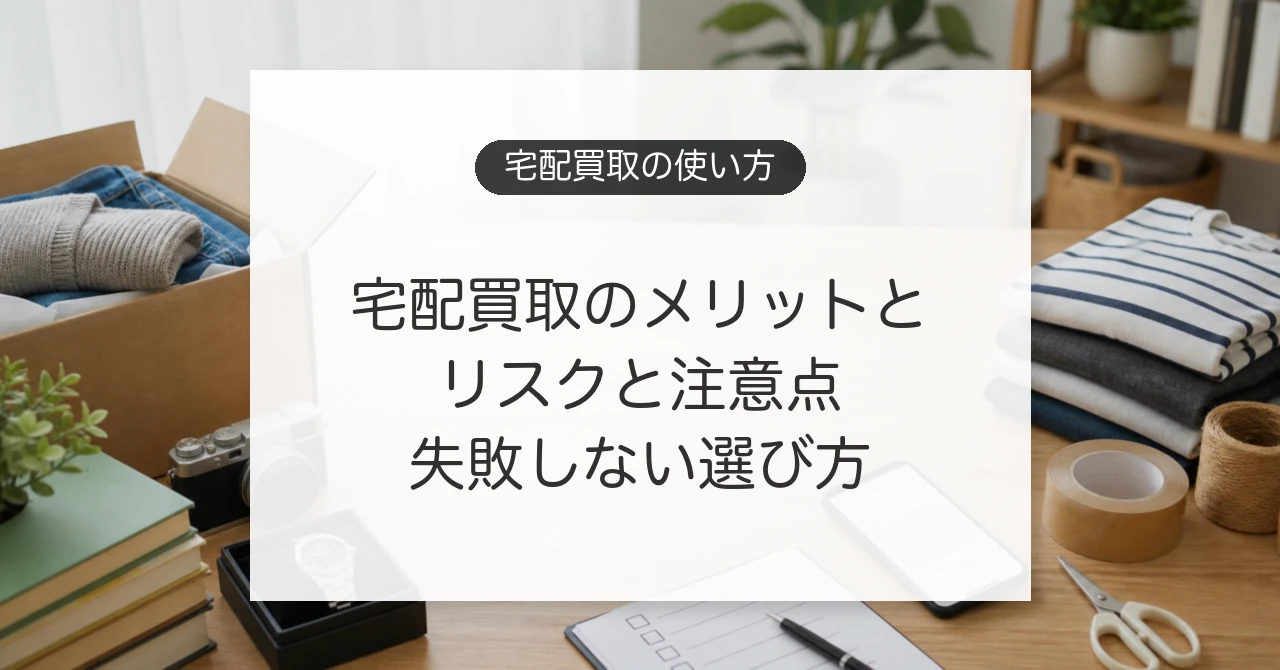 宅配買取のメリットと注意点を確認するイメージ