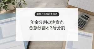 離婚時の年金分割で合意分割と3号分割の手続きを確認するイメージ