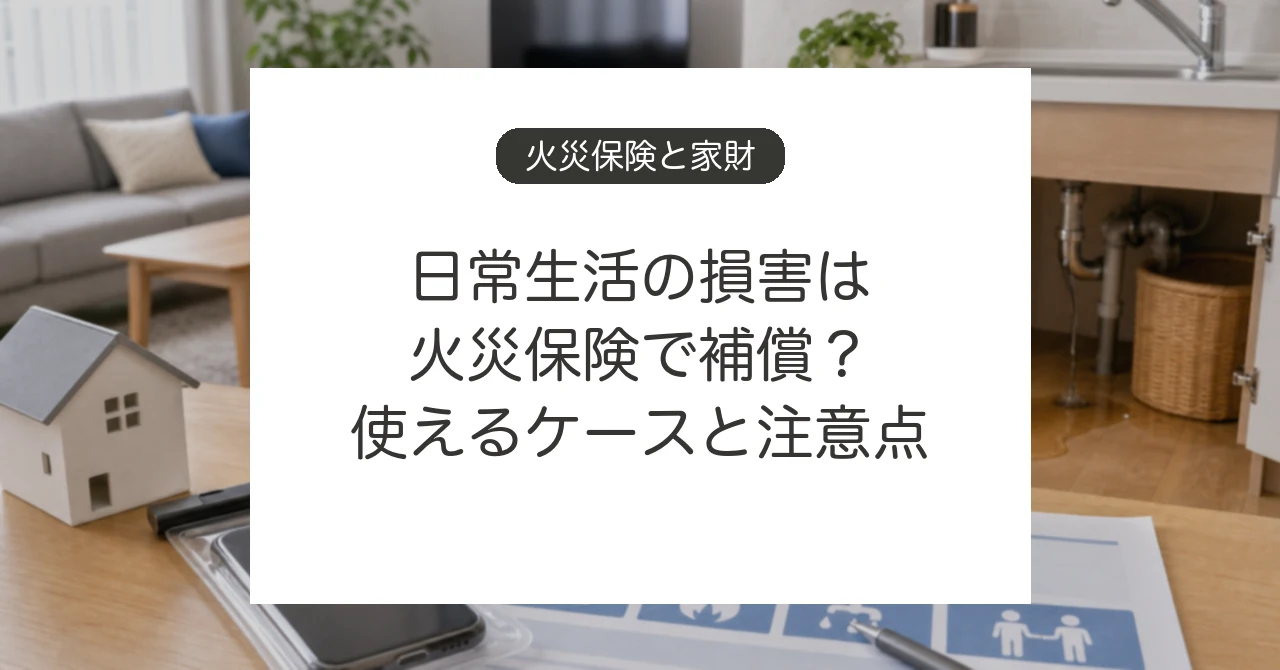火災保険で日常生活の損害が補償されるケースと注意点