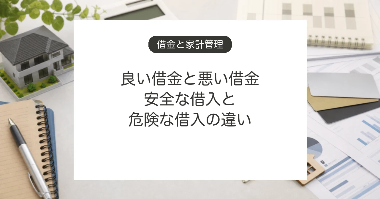 良い借金と悪い借金を投資・浪費と安全・危険の二軸で整理する