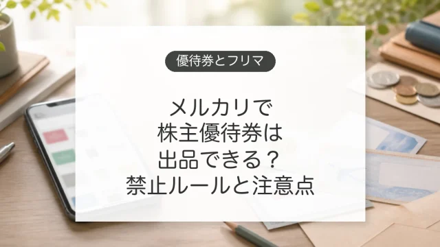 メルカリで株主優待券を出品するときの注意点
