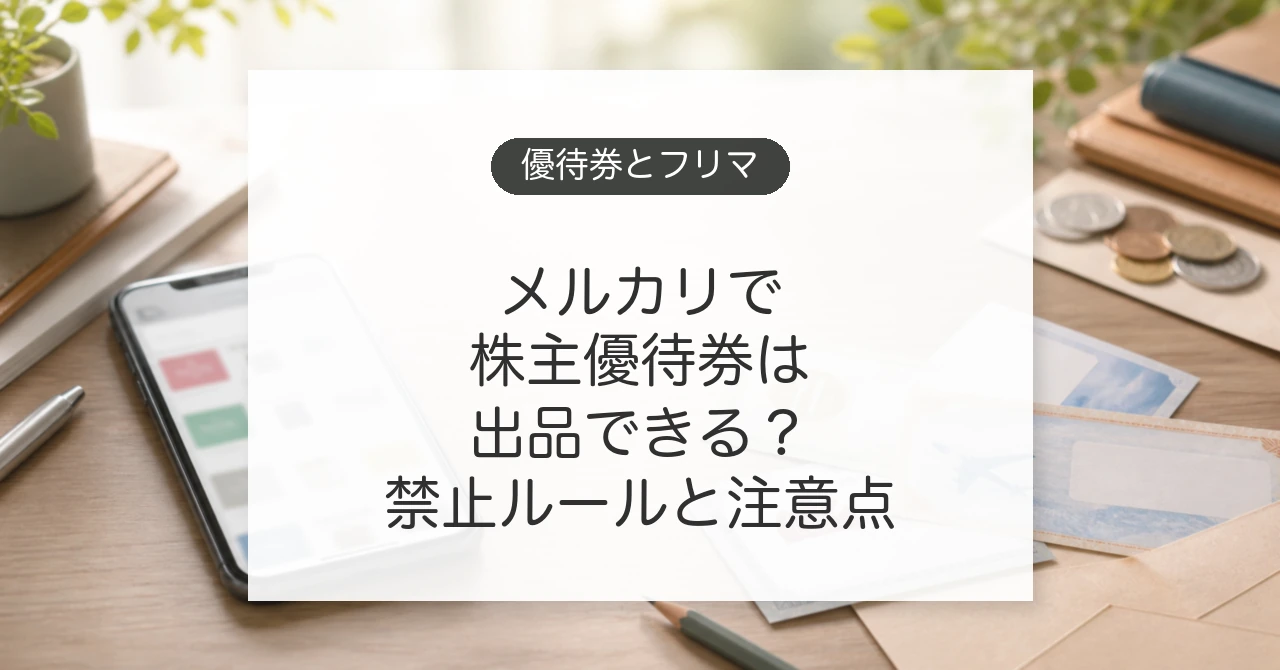 メルカリで株主優待券を出品するときの注意点