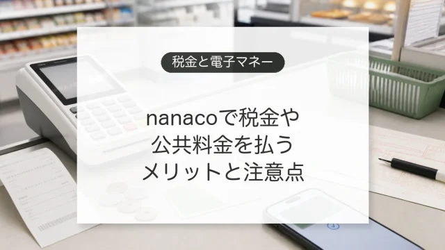 nanacoで税金や公共料金を支払う場面のイメージ