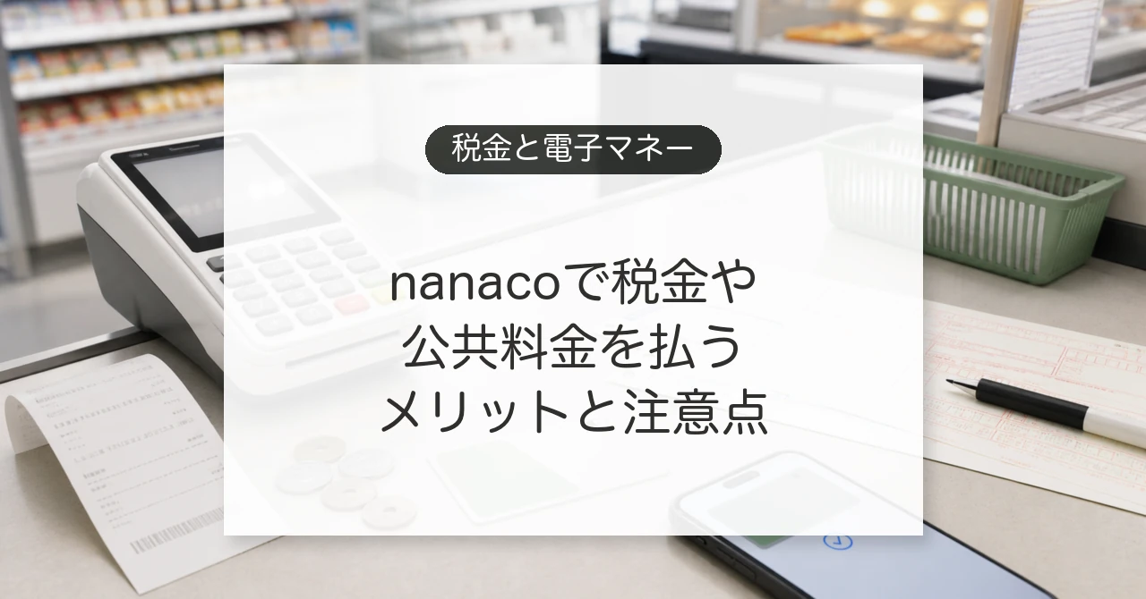 nanacoで税金や公共料金を支払う場面のイメージ