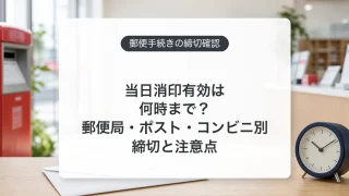 当日消印有効の郵便局・ポスト・コンビニ別の締切と注意点