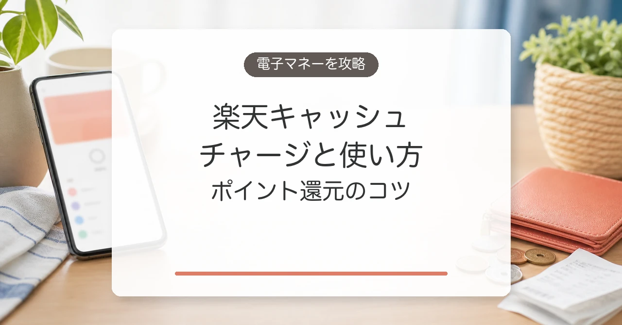 楽天キャッシュのチャージ方法とポイント還元の使い分け