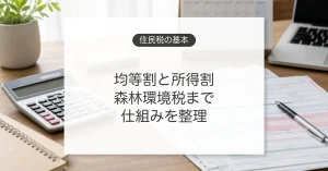 個人住民税の均等割と所得割の仕組み