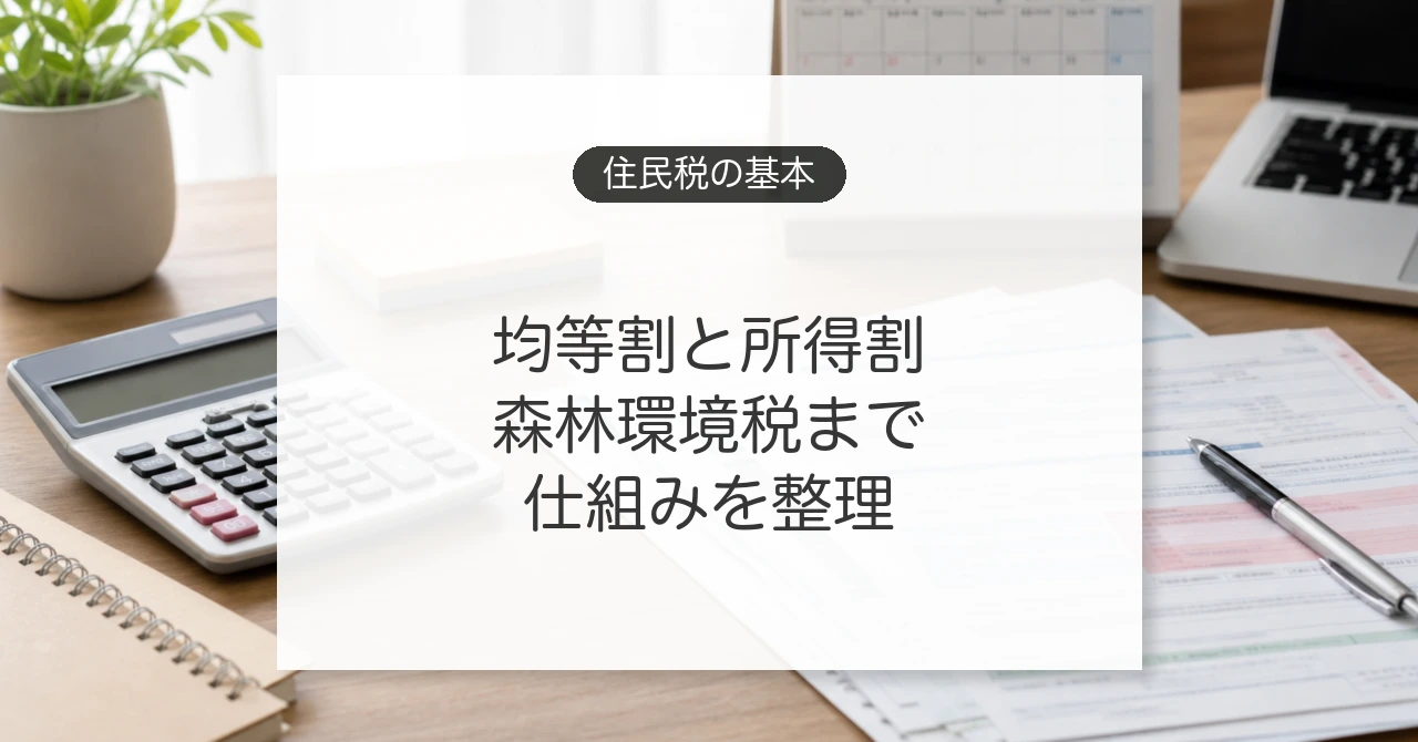 個人住民税の均等割と所得割の仕組み