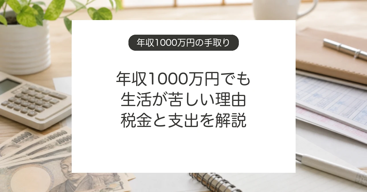 年収1000万円の手取りと税金、生活費の考え方