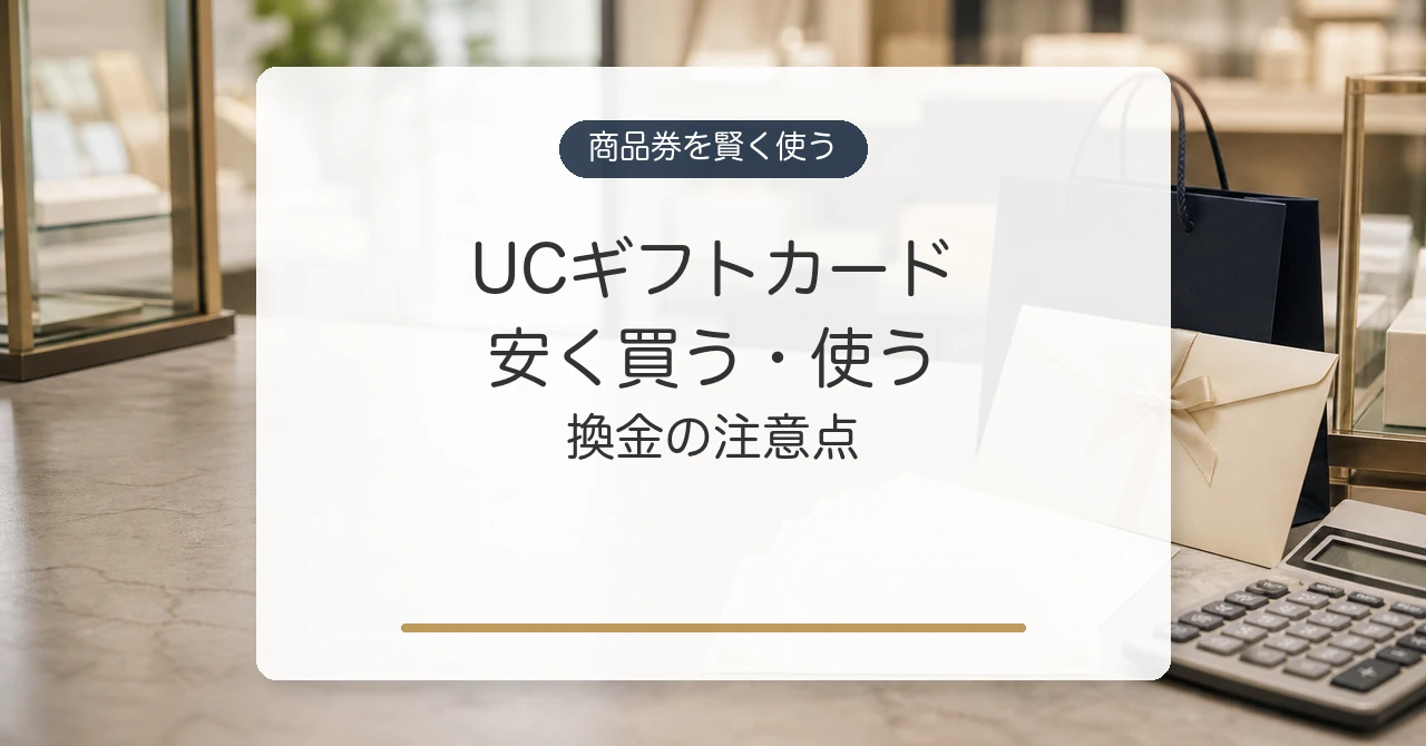 UCギフトカードを安く買う方法と使い方、換金の注意点