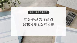 離婚時の年金分割で合意分割と3号分割の手続きを確認するイメージ