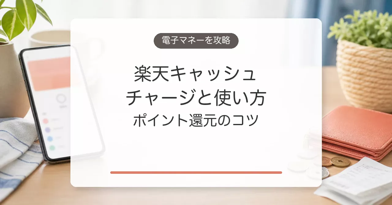 楽天キャッシュのチャージ方法とポイント還元の使い分け