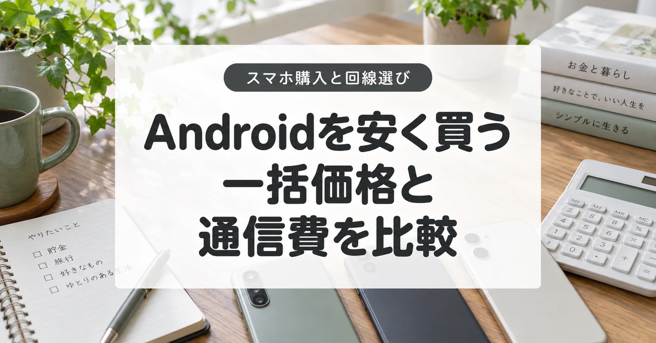 Androidスマホを一括で安く買うには?MNP価格と通信費を比較