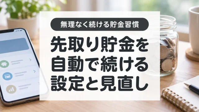 先取り貯金の始め方｜自動入金と振替の違い、無理なく続く金額の決め方