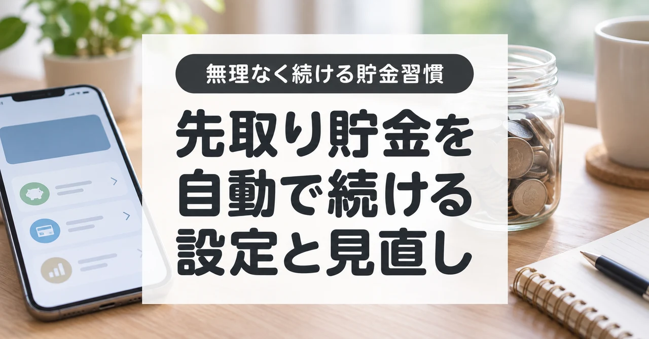 先取り貯金の始め方｜自動入金と振替の違い、無理なく続く金額の決め方