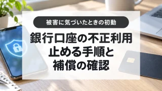 銀行口座を不正利用されたら？利用停止の手順と補償の確認ポイント