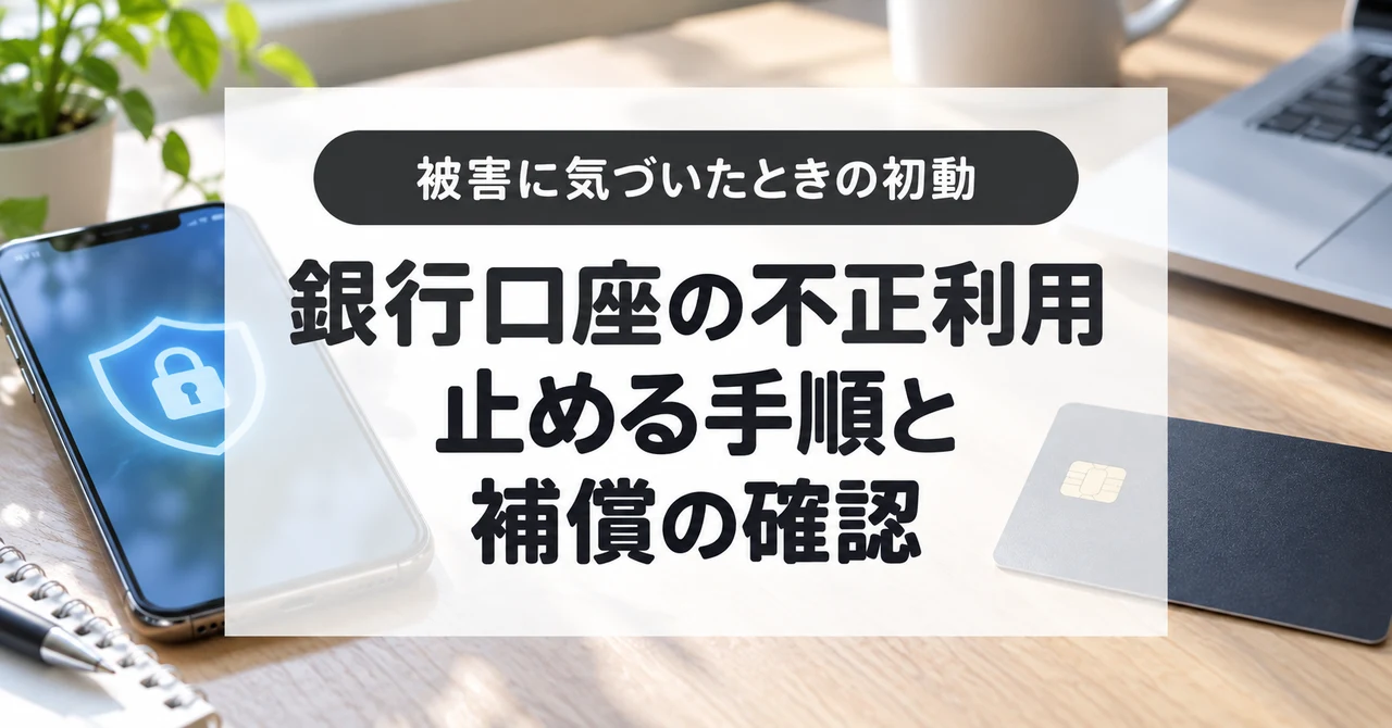 銀行口座を不正利用されたら？利用停止の手順と補償の確認ポイント