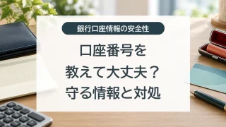 銀行口座番号を教えて大丈夫？守る情報と対処