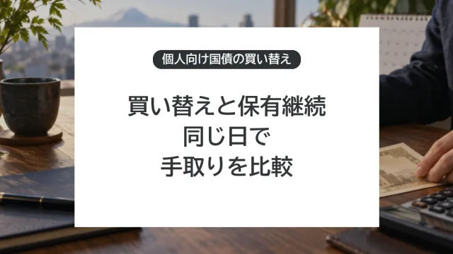 個人向け国債は買い替えると得？中途換金と新発債を同じ日で比較する計算ツール