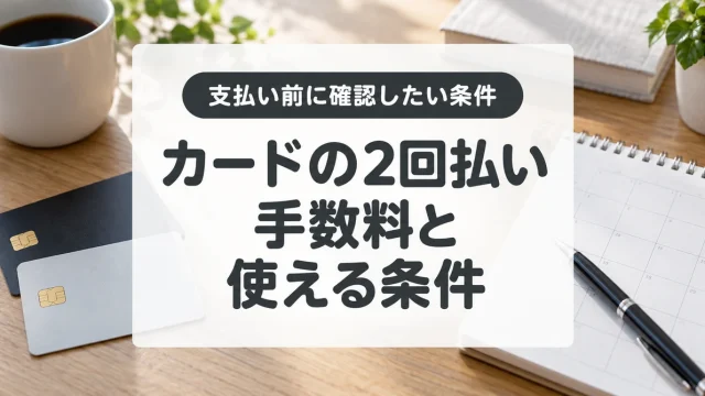 クレジットカードの2回払いは手数料無料？使える条件と支払日の注意点