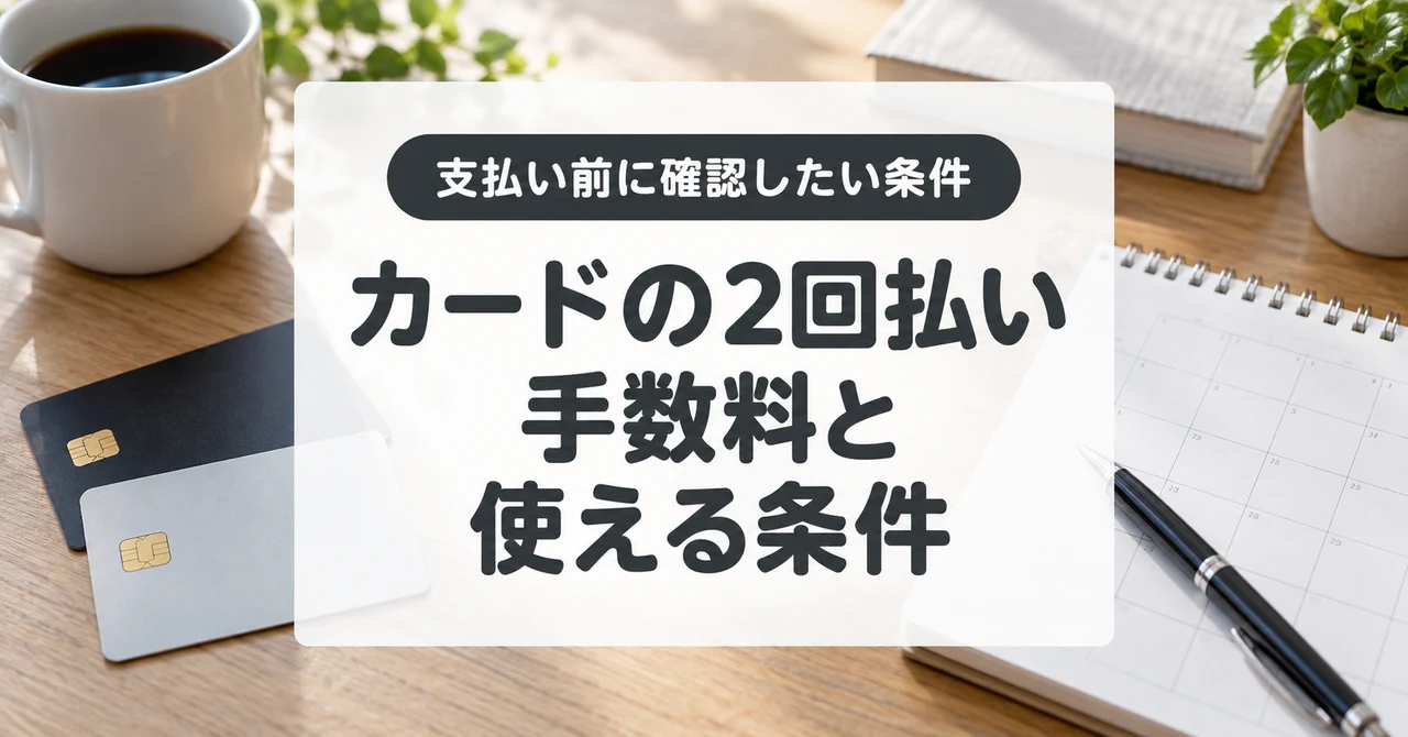 クレジットカードの2回払いは手数料無料？使える条件と支払日の注意点