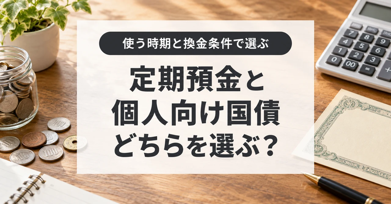 定期預金と個人向け国債はどっち？2026年9月の金利と換金条件を比較
