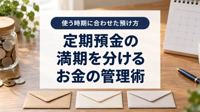 定期預金の満期を分ける方法｜3か月・半年・1年で余裕資金を管理する