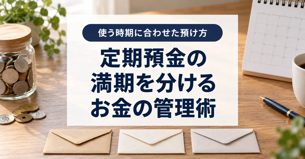 定期預金の満期を分ける方法|3か月・半年・1年で余裕資金を管理する