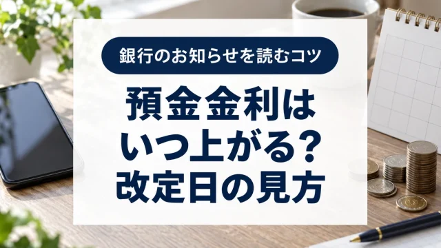 預金金利はいつ上がる？日銀の利上げ後に確認する改定日と預け替え判断