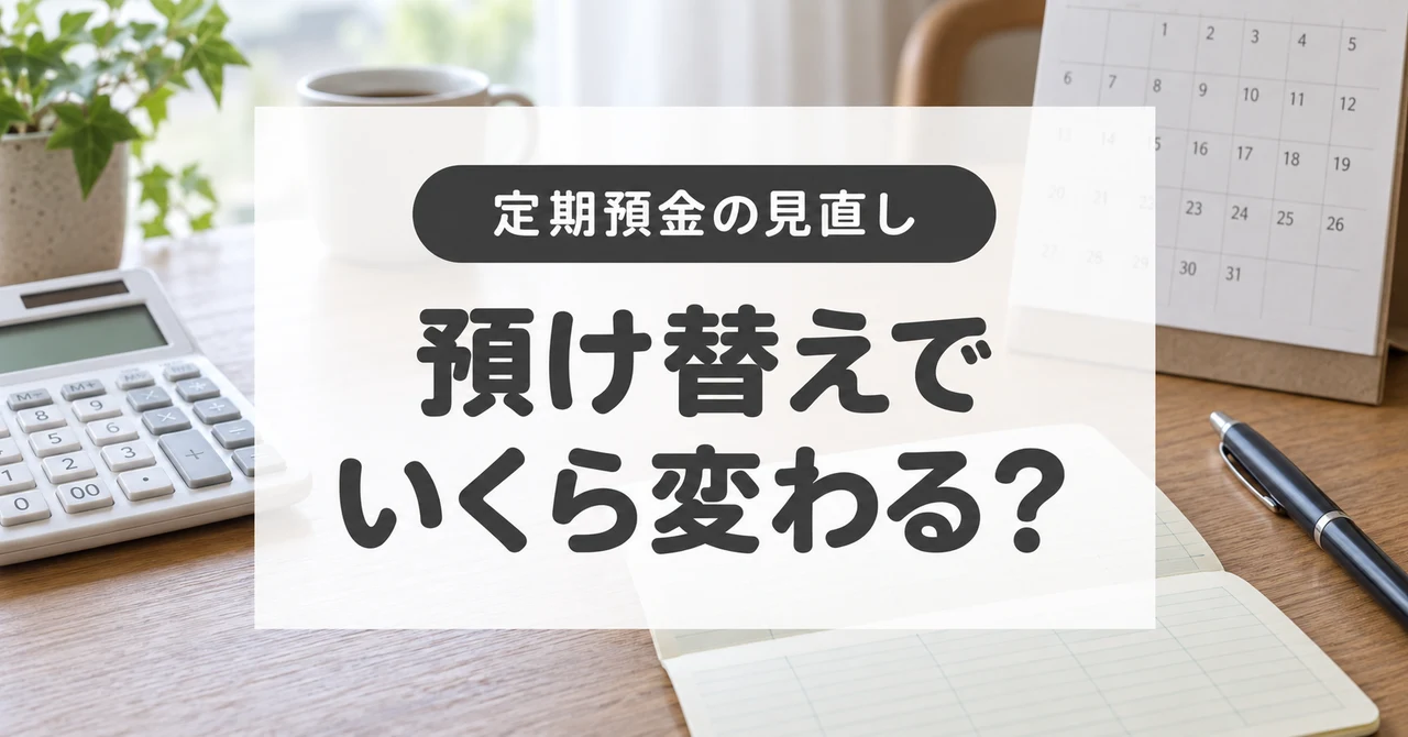 定期預金の預け替えはお得？中途解約と税金を含めて計算できるツール