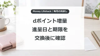dポイント増量・進呈日と期限を・交換後に確認