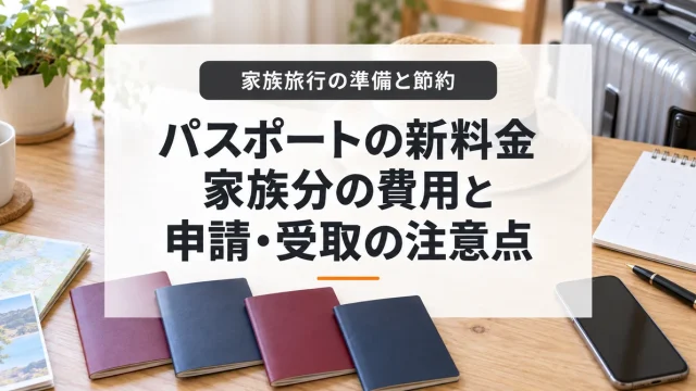 パスポートの新料金、家族分の費用と申請・受取の注意点