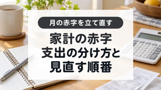 家計が赤字のとき何から見直す？特別費を含めた予算と立て直しの手順