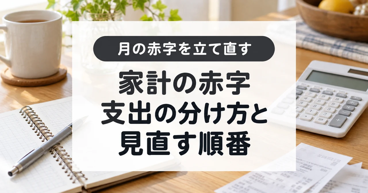 家計が赤字のとき何から見直す？特別費を含めた予算と立て直しの手順
