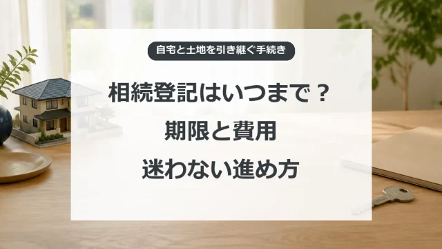 相続登記の期限と費用、手続きの進め方
