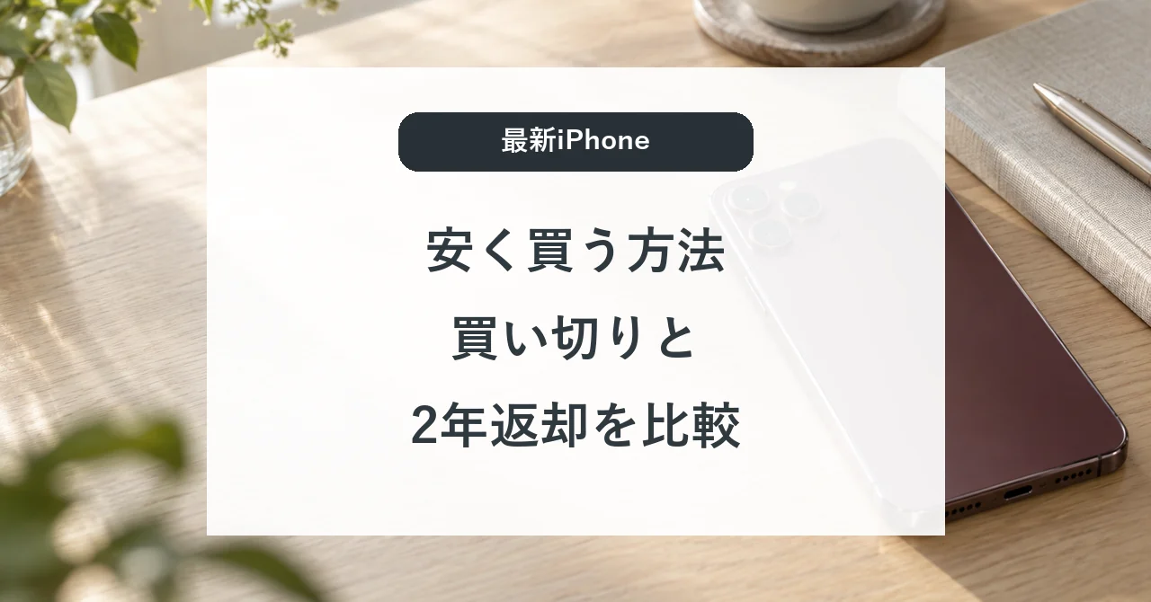 最新iPhoneを安く買う方法|18 Proの買い切りと2年返却を比較