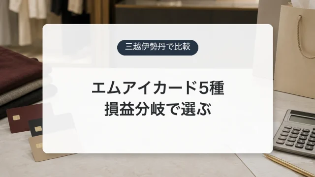 エムアイカード主要5券種の違いと選び方を示すアイキャッチ