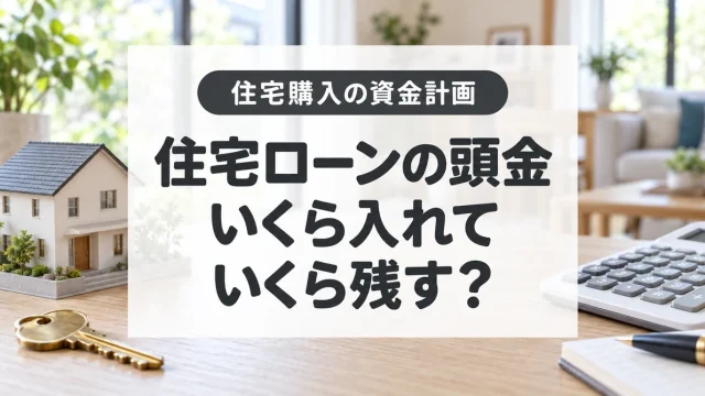 住宅ローンの頭金はいくら必要？0円、300万円、500万円と手元資金を比較