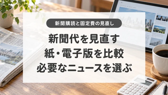 新聞代の節約と紙・電子版・無料ニュースの比較