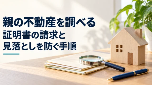 親の不動産を調べる証明書の請求と見落としを防ぐ手順