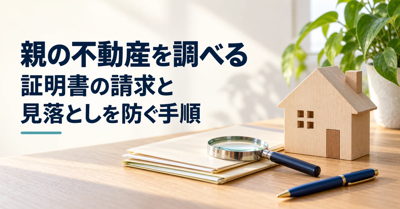 親の不動産を調べる証明書の請求と見落としを防ぐ手順