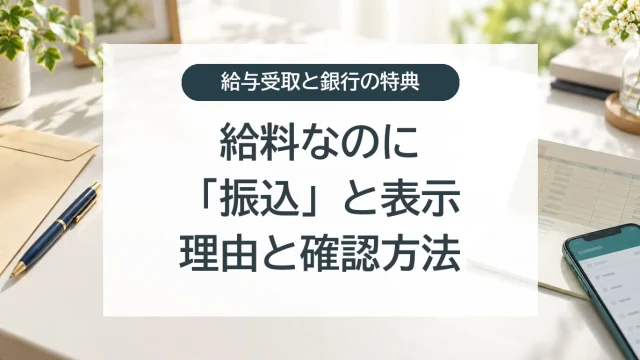 給料が給与ではなく振込と表示される理由と確認方法