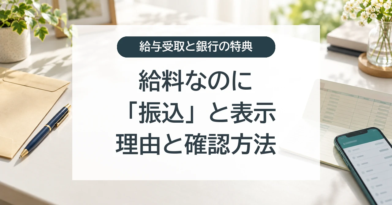 給料が給与ではなく振込と表示される理由と確認方法