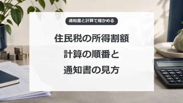 住民税の所得割額、計算の順番と通知書の見方