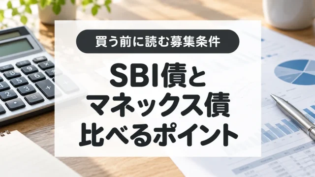 SBI債とマネックス債を比較｜利率、発行会社と購入前に確認するリスク